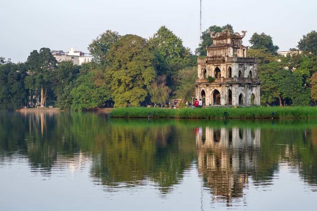 hanoi tourism vietnam places to visit Temple At Hoàn Kiếm Lake.