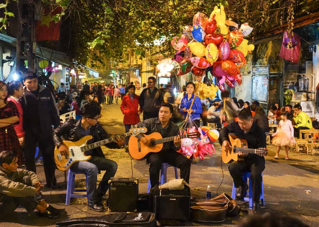 hanoi tourism vietnam places to visit Band Playing In Street Hanoi