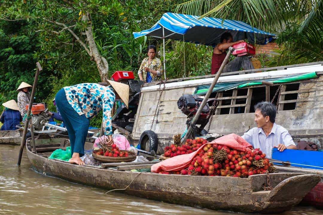 Floating Market In Can Tho