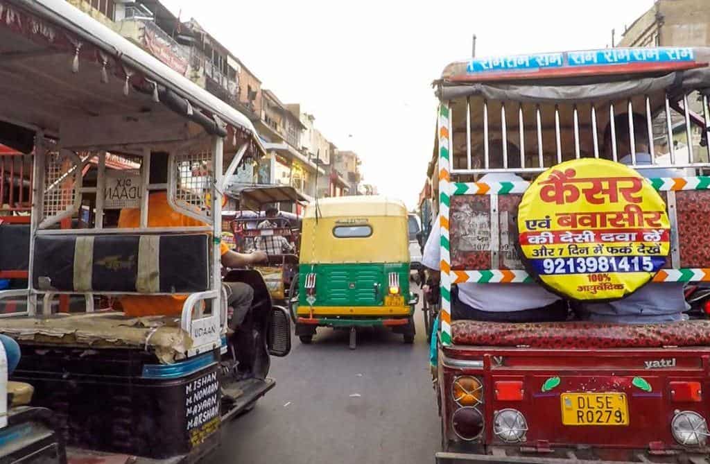 Delhi Streetscene On Golden Triangle Tour In India.