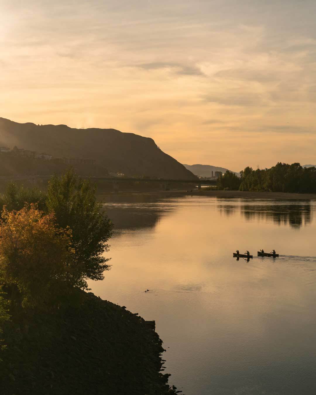 Kamloops Canoes Sunset