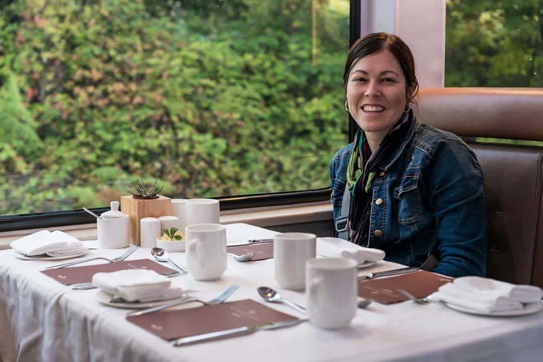 Alesha Dining Rocky Mountaineer