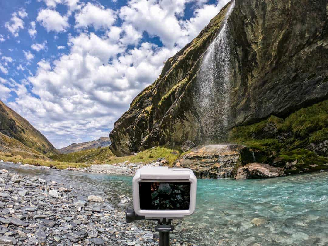 Black Dusk White express edition photographic television camera past times going on an international trip to a clandestine loc GoPro HERO7 Black Dusk White Launch inwards Queenstown, New Zealand