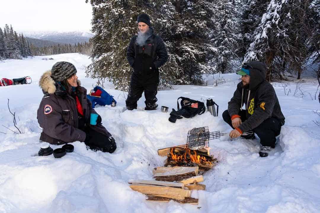 Fire In Snow Yukon