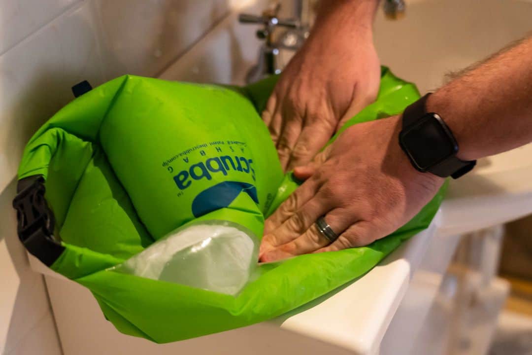 Scrubba Portable Wash Bag - Foldable Hand Washing Machine for Hotel and  Travel - Light and Small Eco…See more Scrubba Portable Wash Bag - Foldable