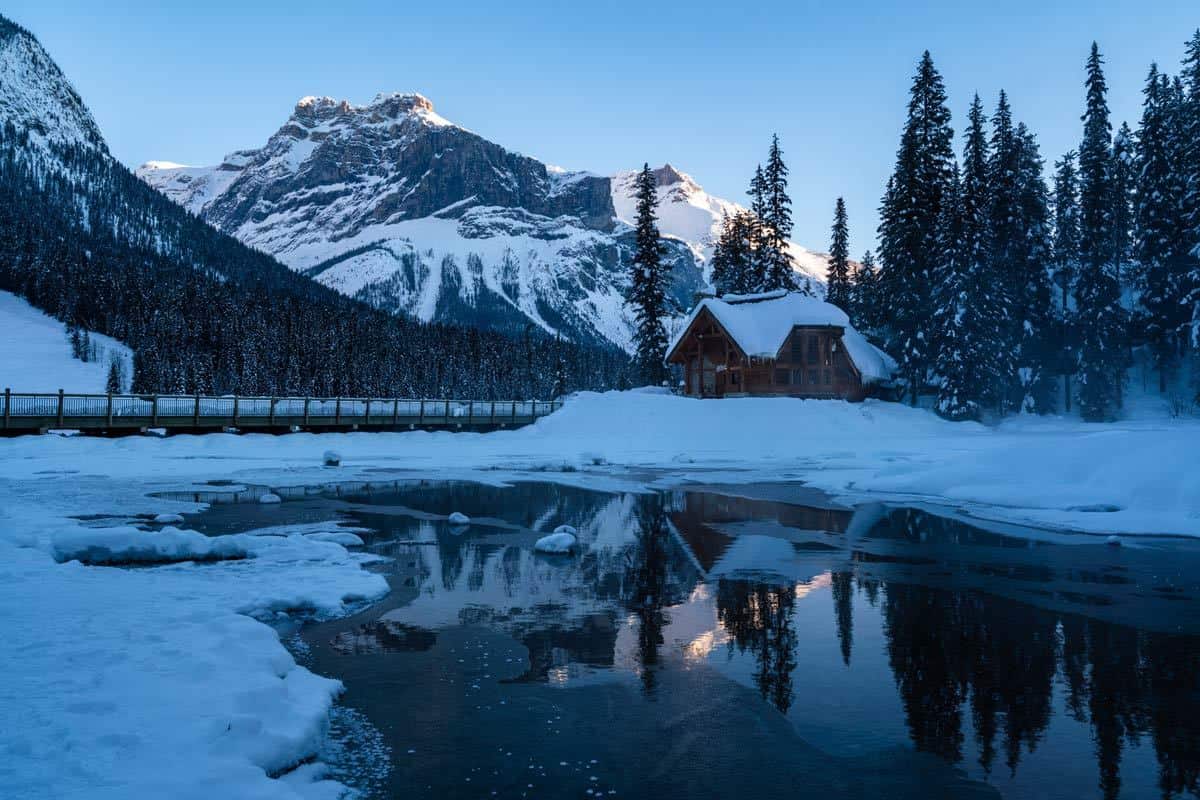 Emerald Lake Lodge In Winter