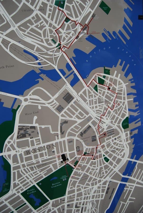 Boston Freedom Trail Map