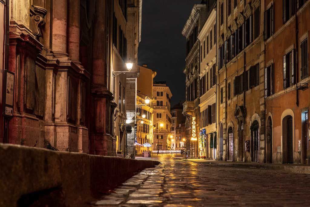 Roman Streets At Night