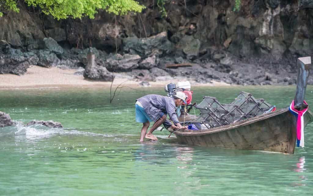 A Local Fisherman And His Boat