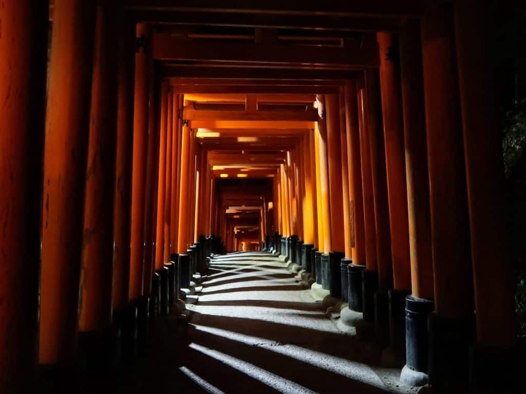 Fushimi Inari Shrine At Night