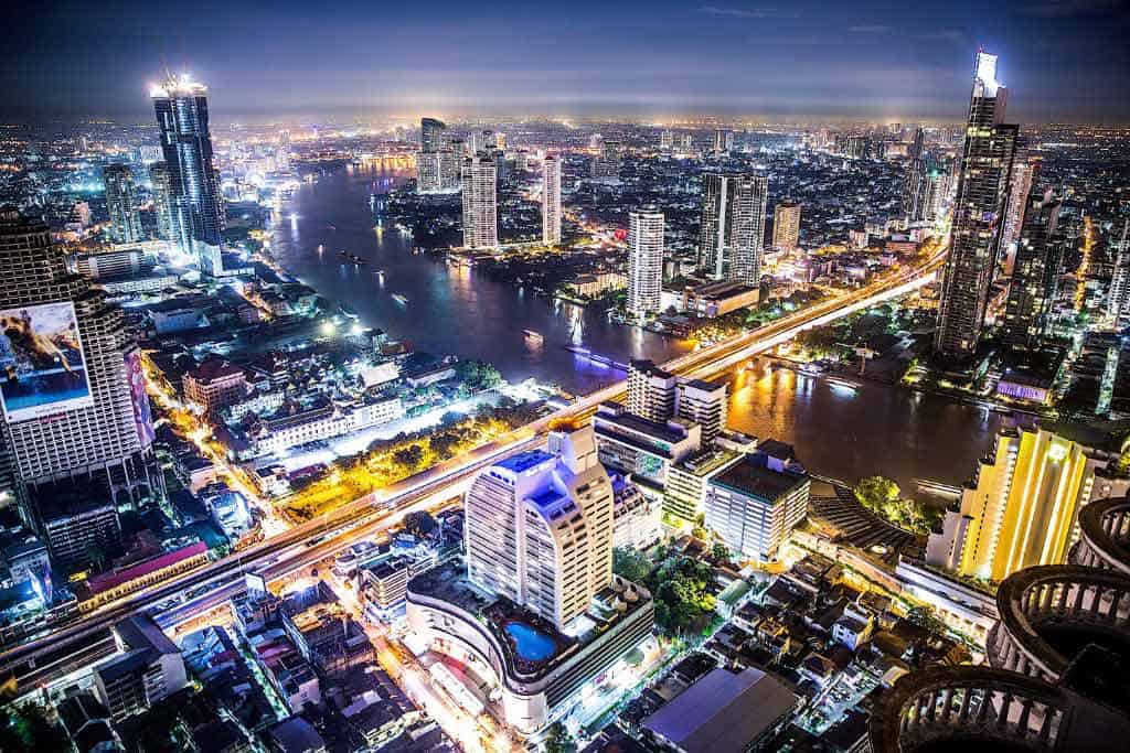 Bangkok Skyline Transport In Thailand