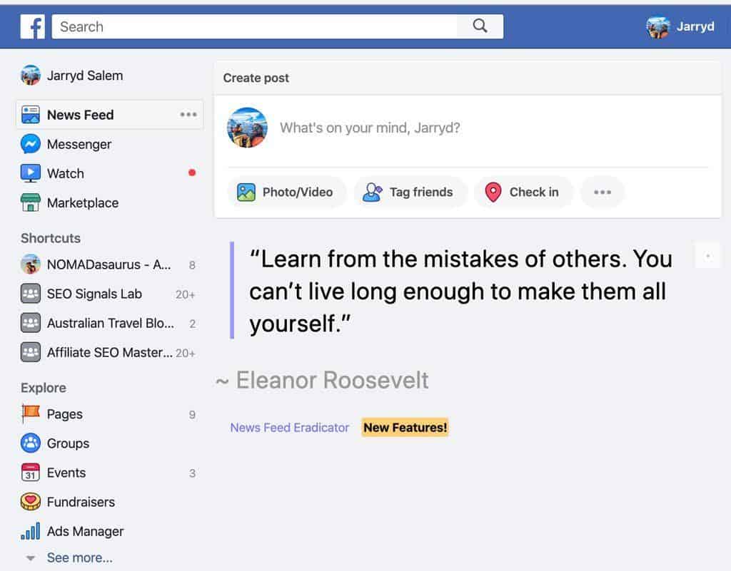 Newsfeed Eradicator