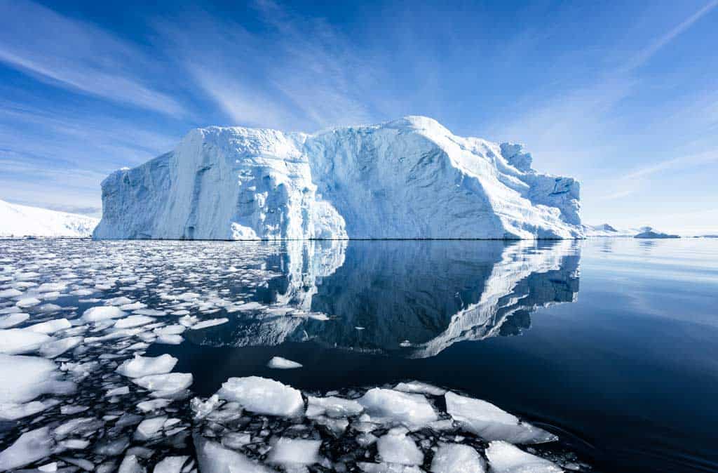 Antarctic Peninsular Iceberg Reflection