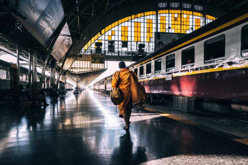 Thailand Train Monk