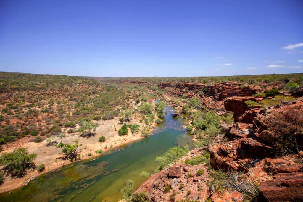 Overlooking The Murchison River In Kalbarri National Park