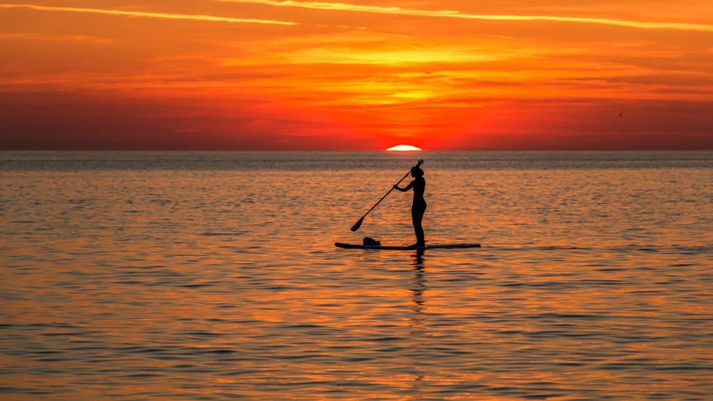 Imagine Paddling Out At Sunset Like This