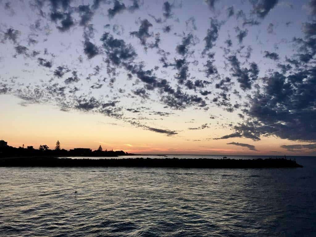 Marina And The Ocean In Mandurah At Sunset