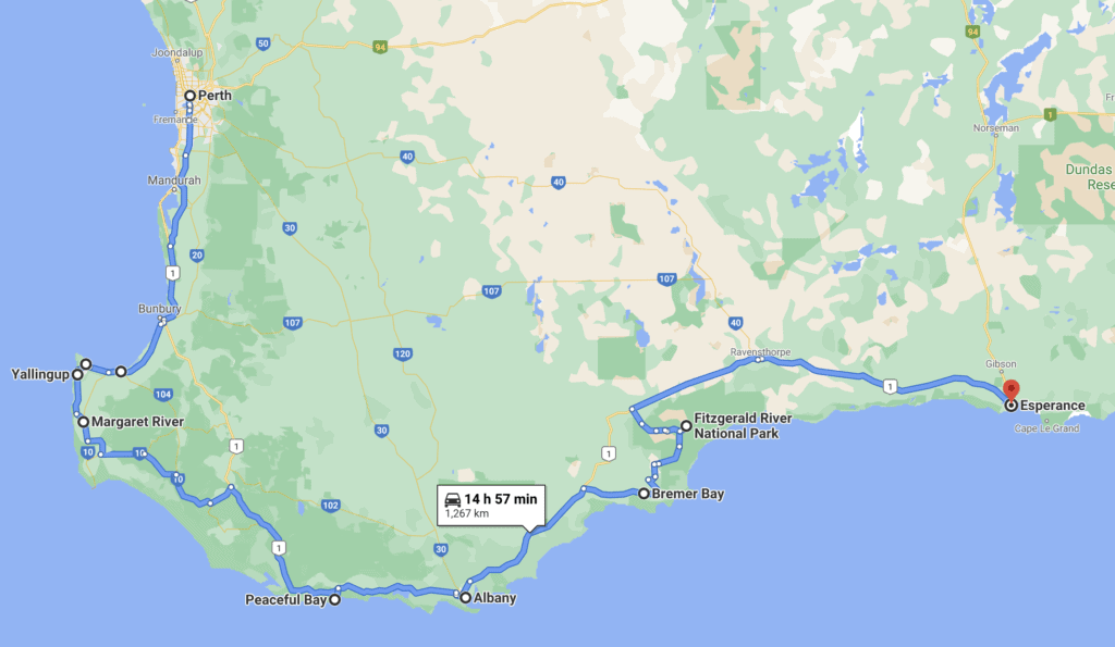 Perth To Esperance Road Trip Itinerary