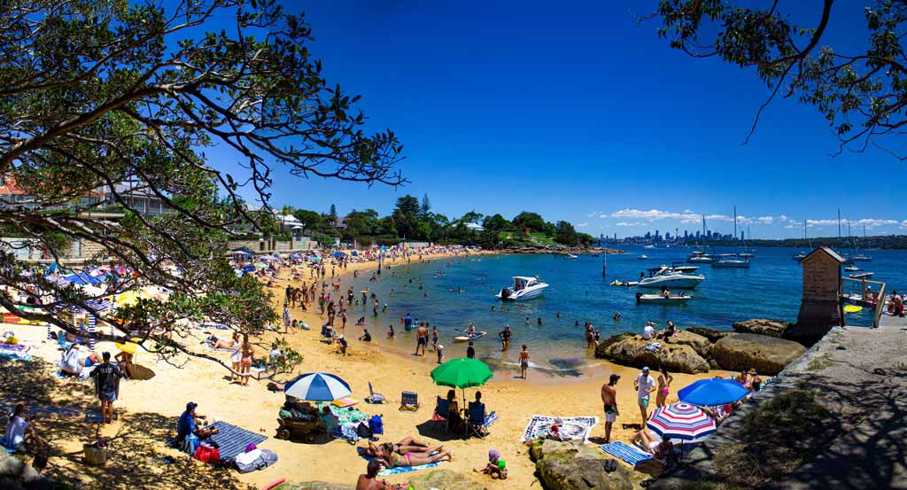 People On Cove Camp Beach