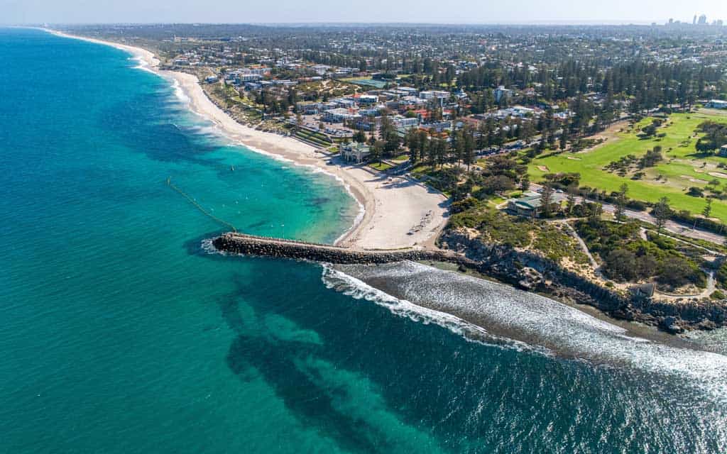 Drone Shot Of Cottesloe Beach