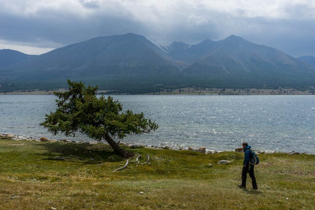 Jarryd Hiking By The Lake.