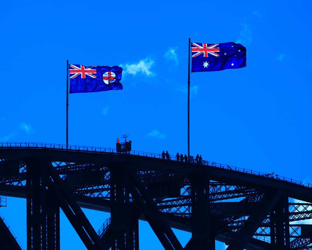 Walkers On Sydney Harbour Bridge