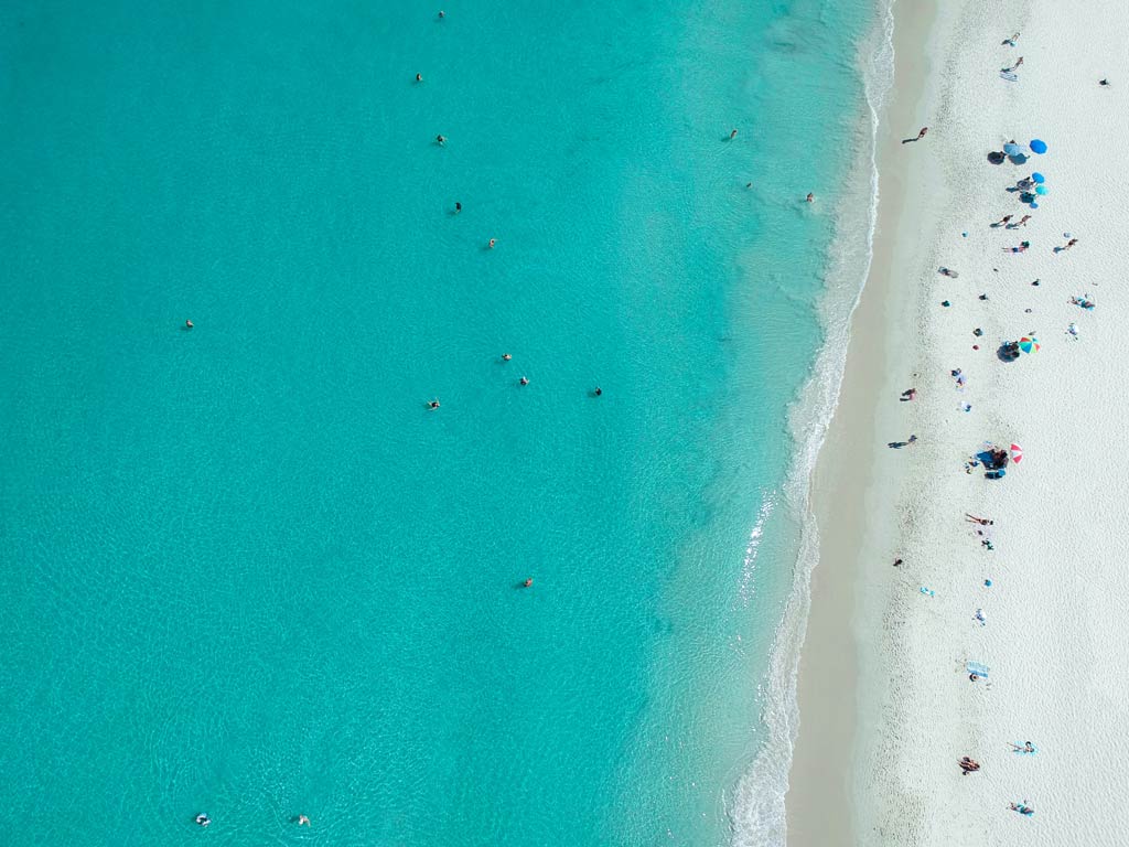 Drone Shot Of Port Beach