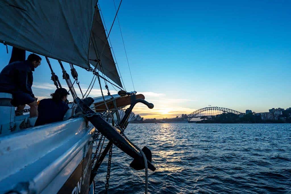 Sailing Boat On Sydney Harbour