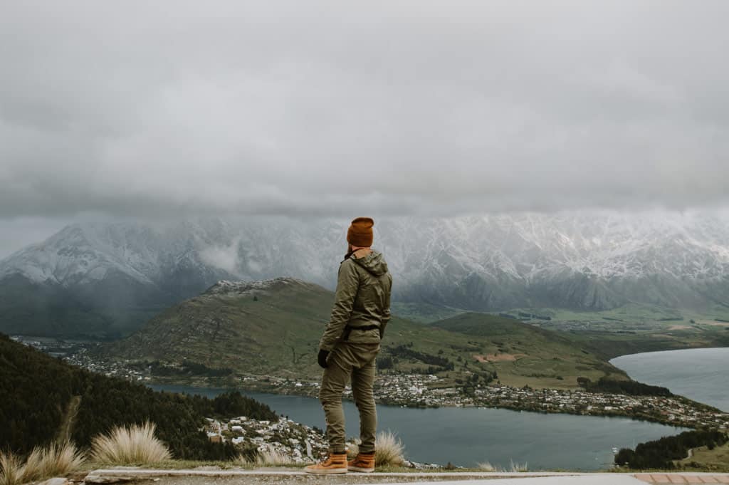 Person Looking At View Over Queenstown