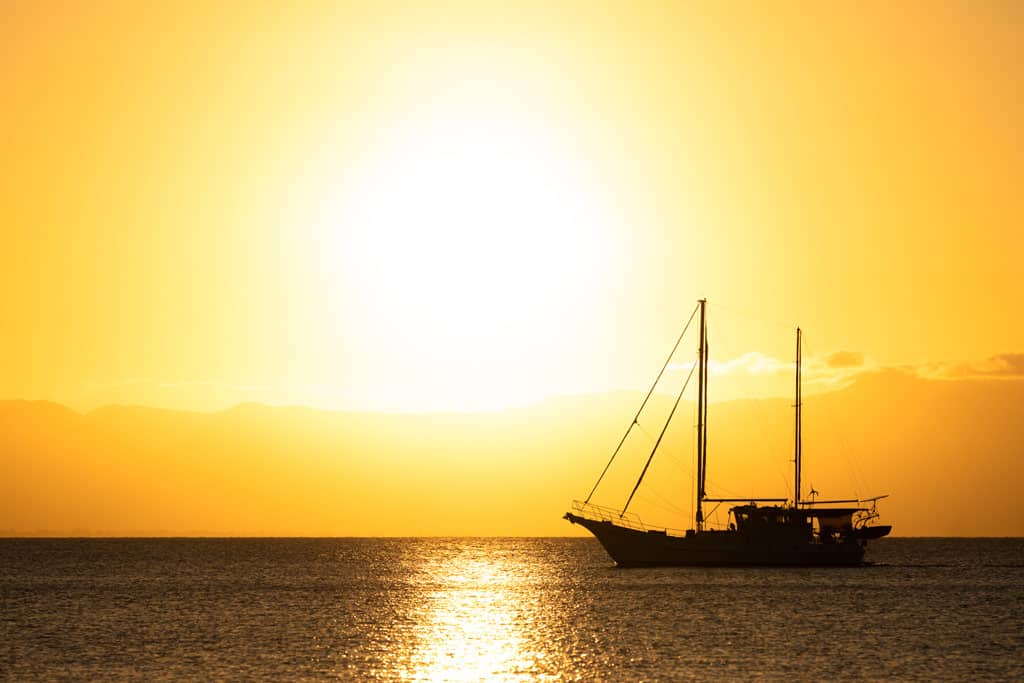 Sail Boat During Sunset