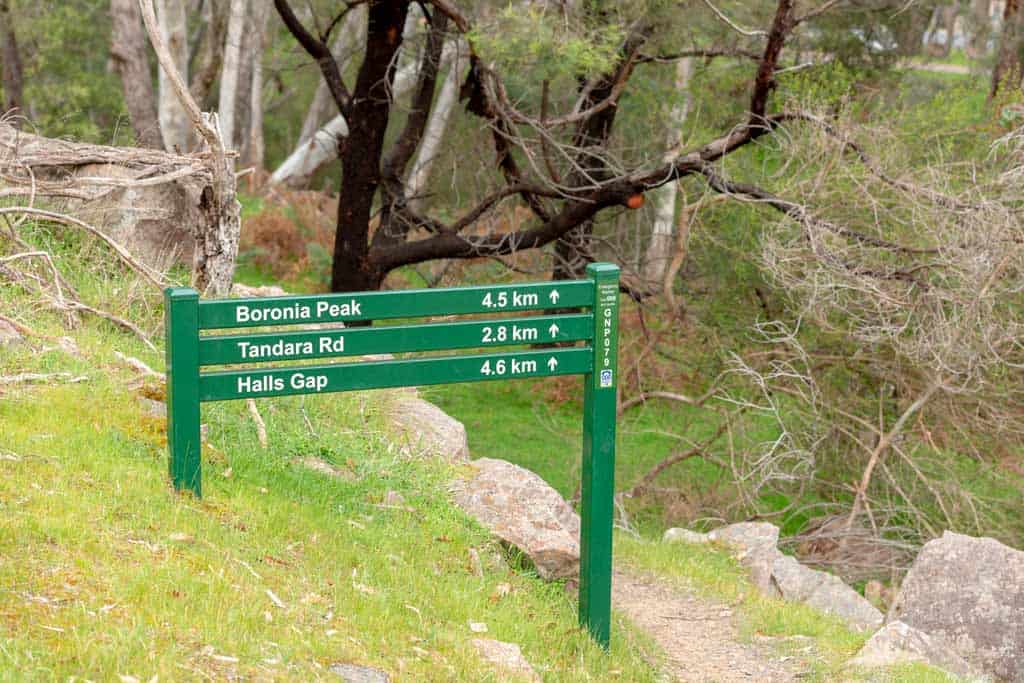 Trail Sign For Beginning Of Hike