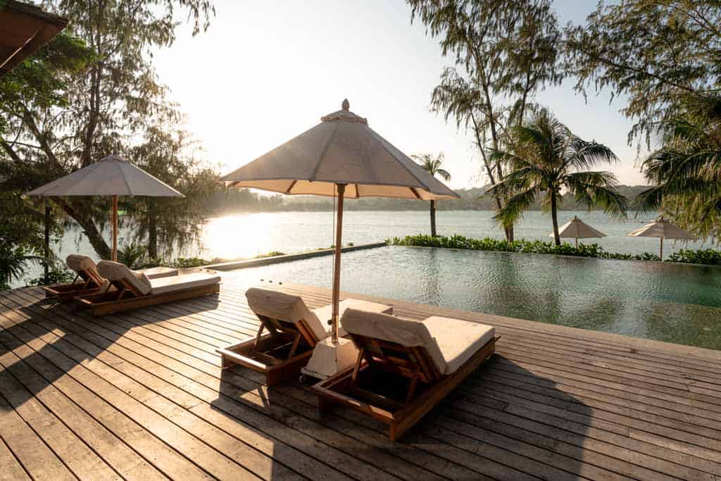 Cape Fahn Hotel Review Pool At Sunset