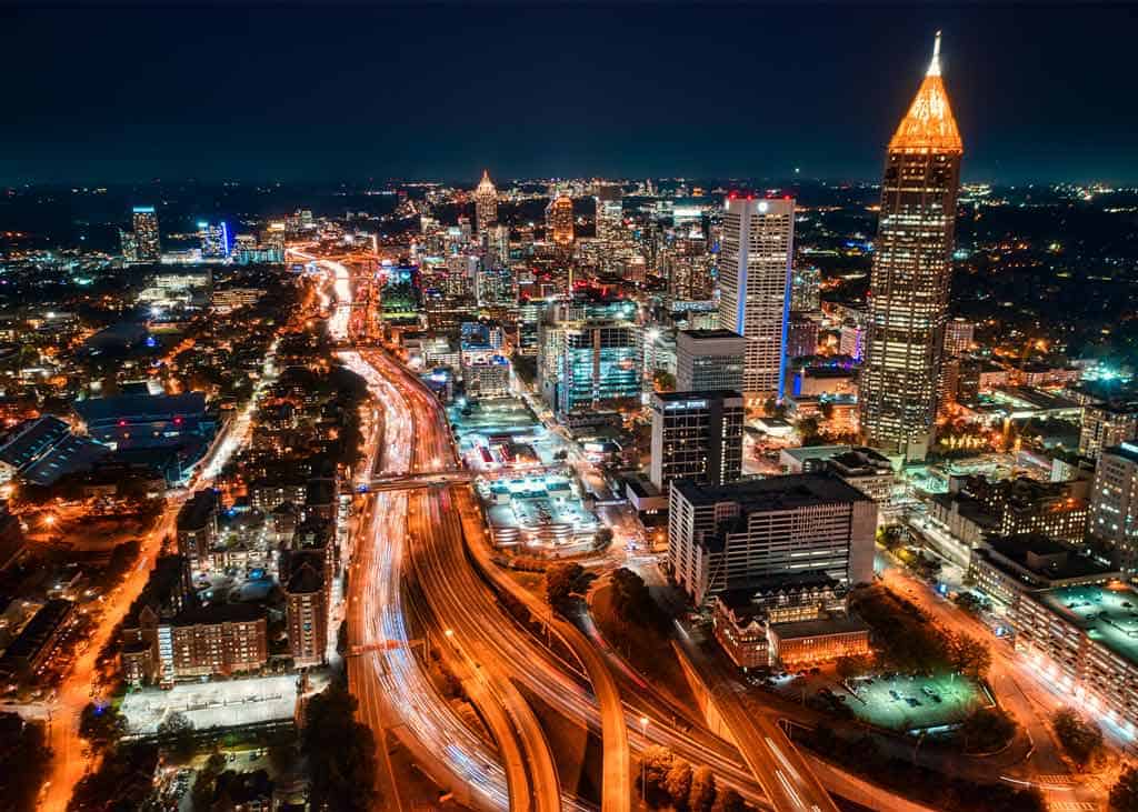 Atlanta City Views At Night