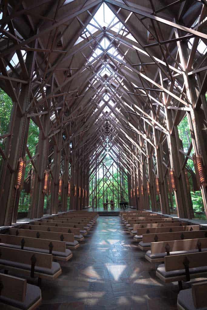 Anthony Chapel Garvan Woodland Gardens Hot Springs Inside