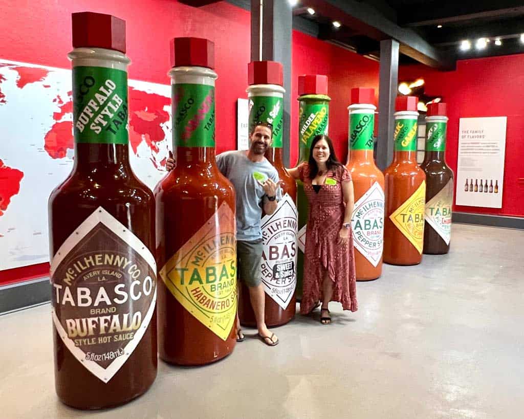 Us In Front Of Tabasco Bottles