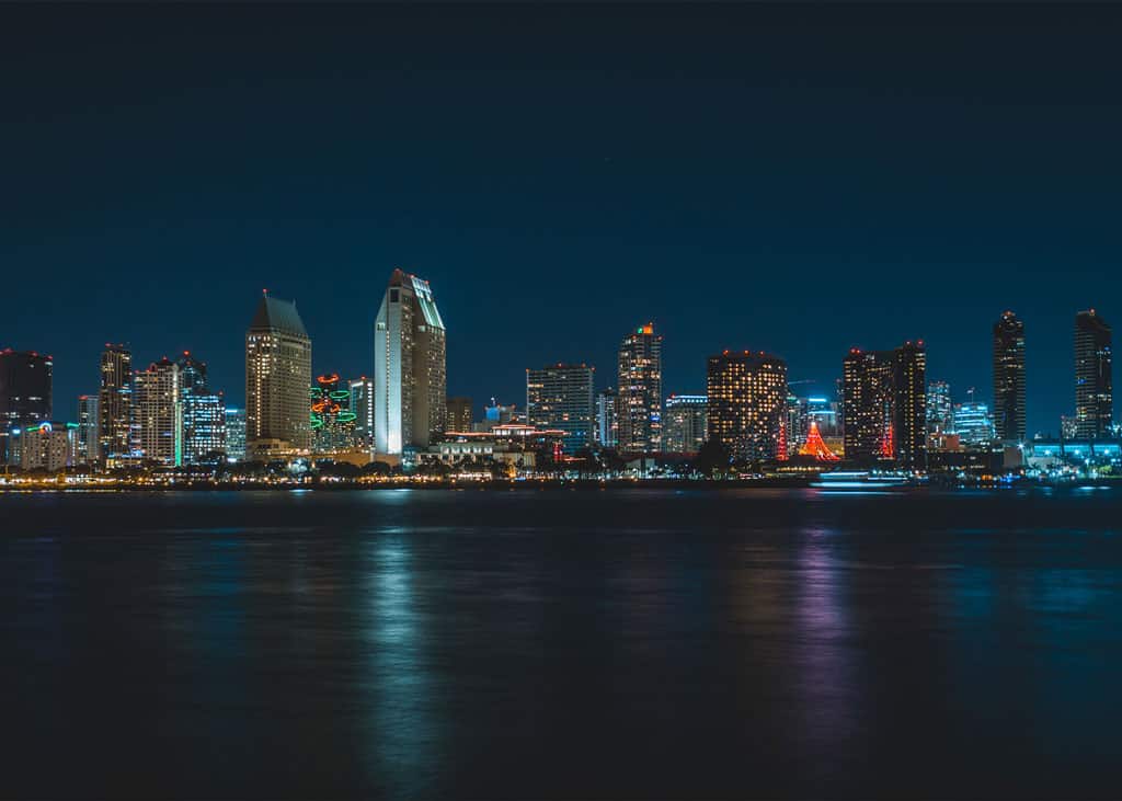 San Diego Skyline At Night