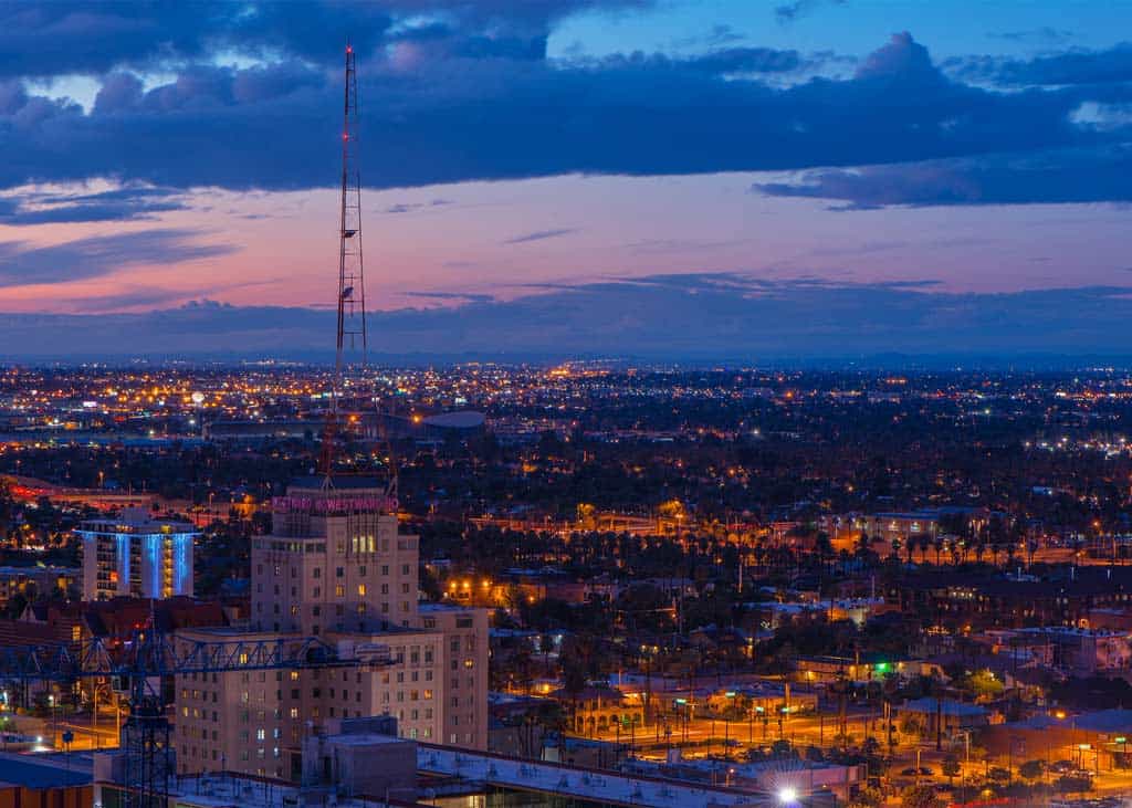 Night View Phoenix Arizona