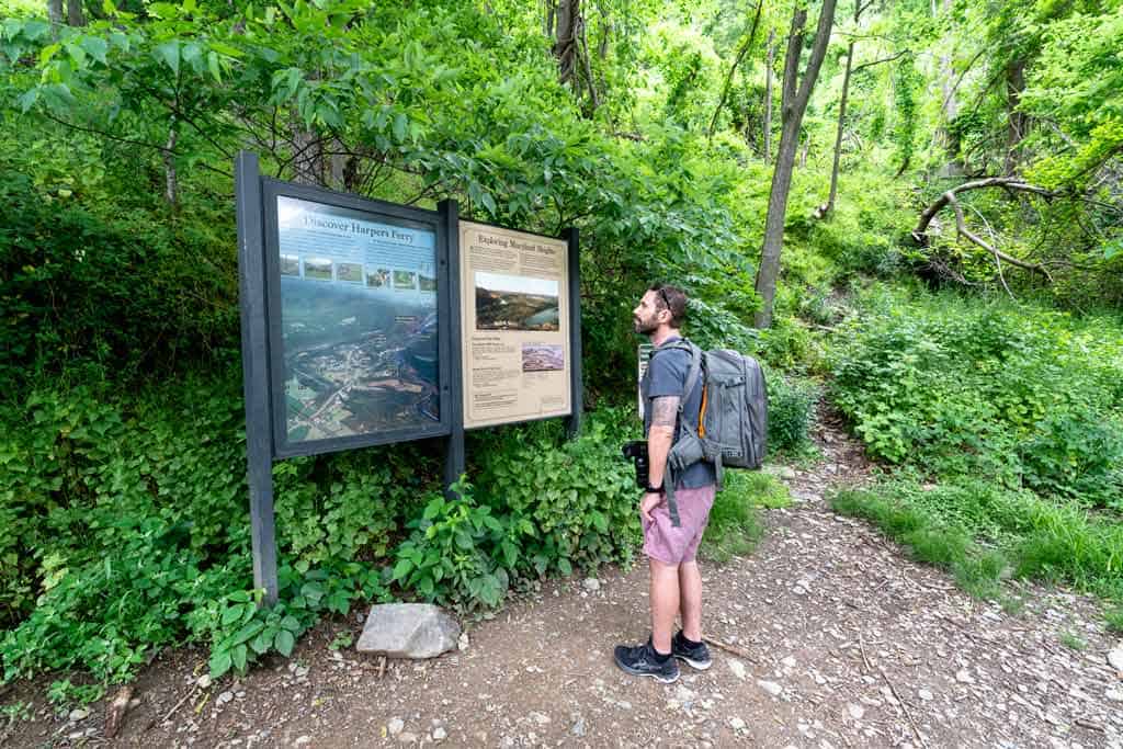 Jarryd Looking At Appalachian National Scenic Trail Sign