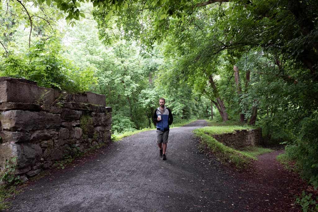 Jarryd Walking Along Chesapeake &Amp; Ohio Canal Towpath