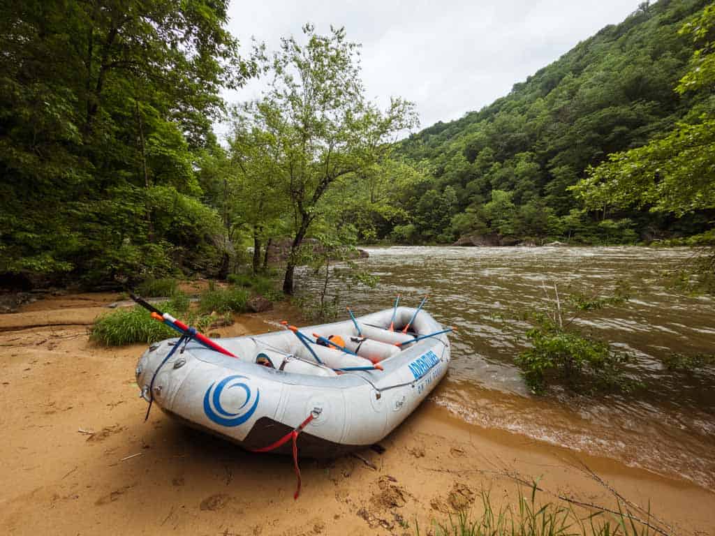 White Water Rafting Boat. 