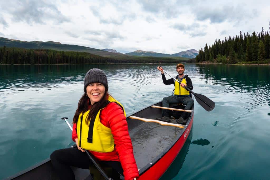 Maligne Lake Canoeing