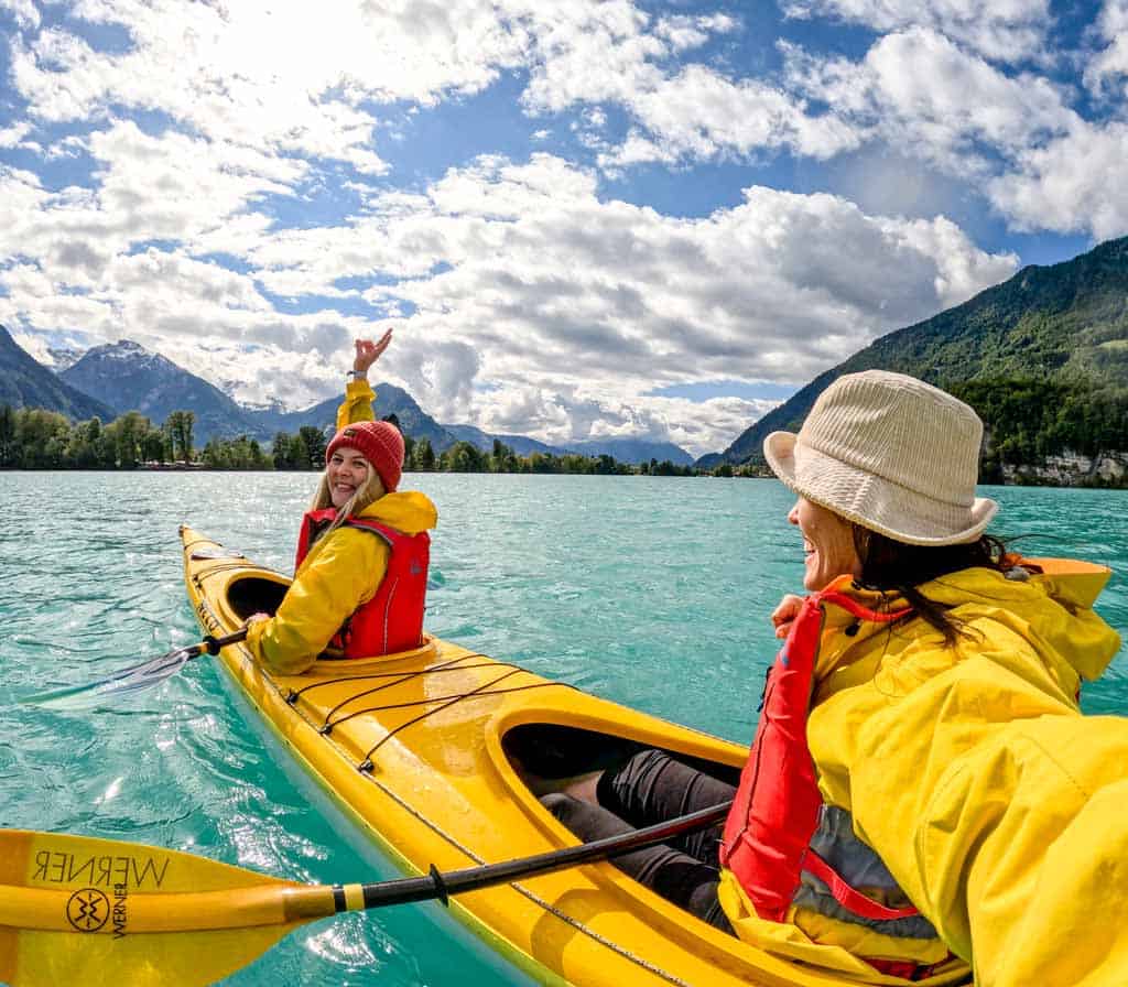 Alesha And Sophie Kayaking