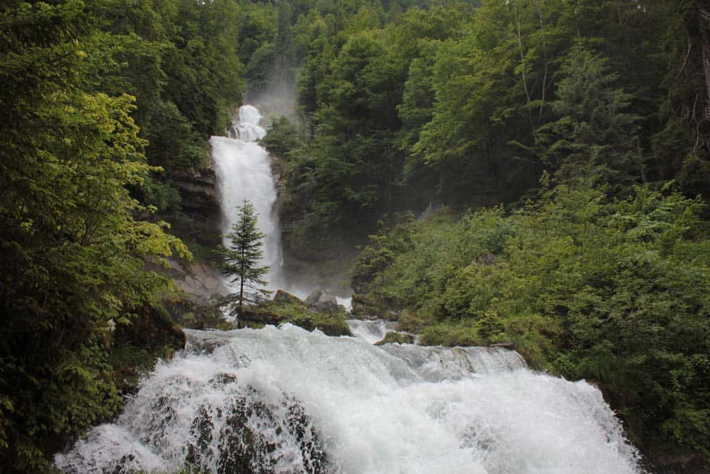 Giessbach Falls Just Outside Of Interlaken.
