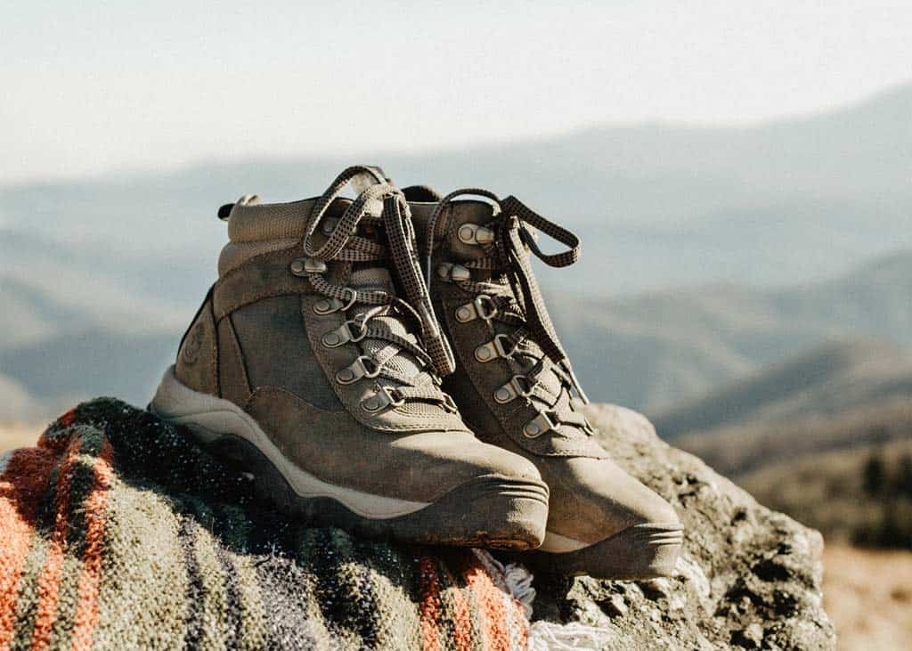 Hiking Boots On A Mountain