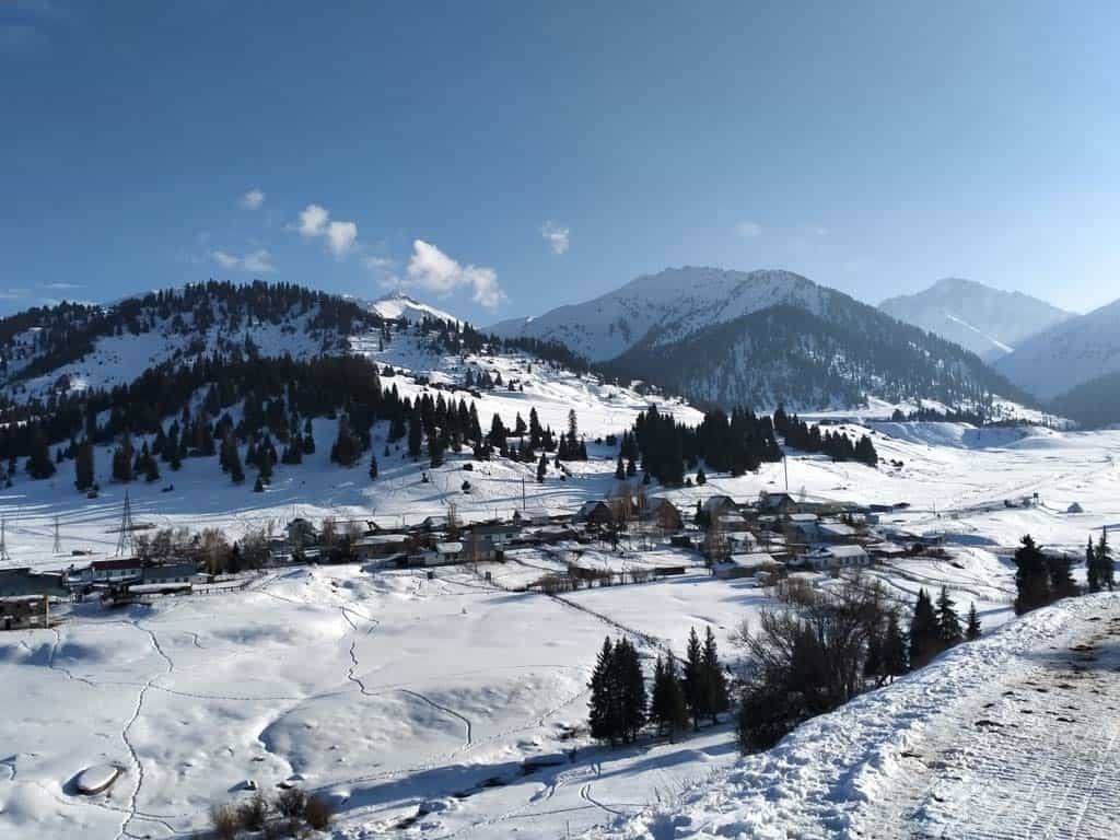 Jyrgalan Village In Winter Kyrgyzstan