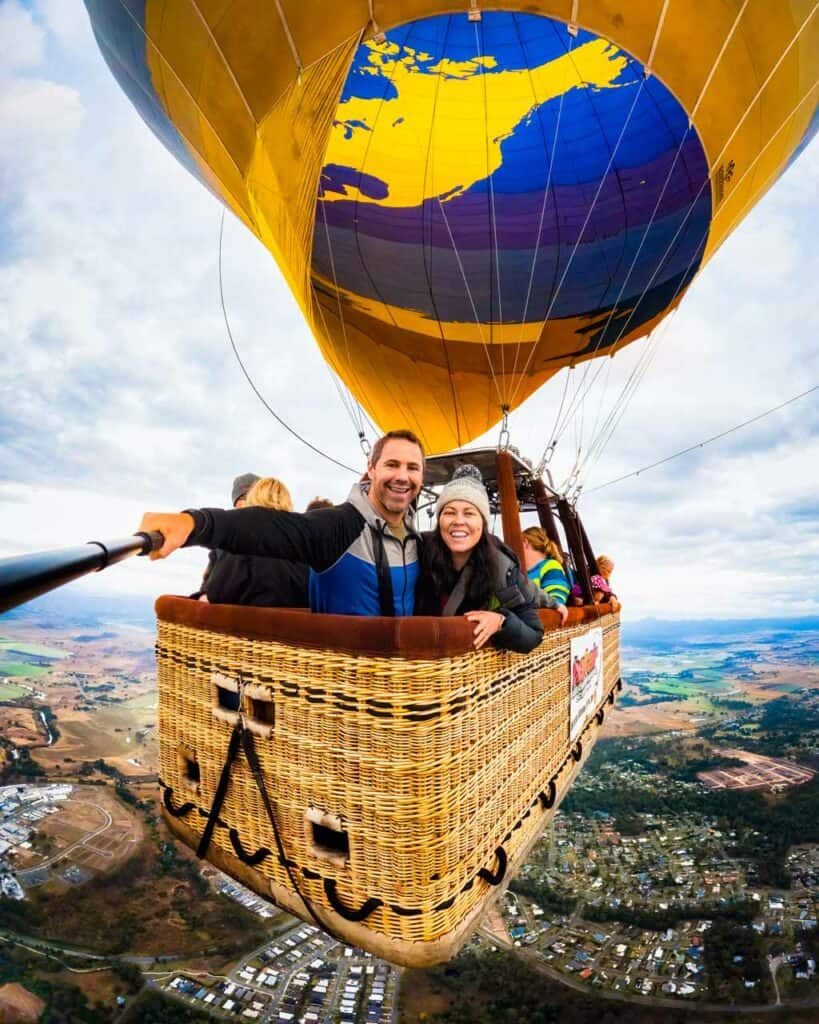 Hot Air Balloon Gold Coast Gopro Selfie Nomadasaurus