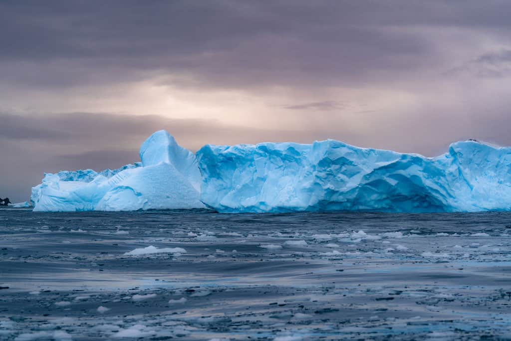 Antarctica Facts Iceberg Sunset