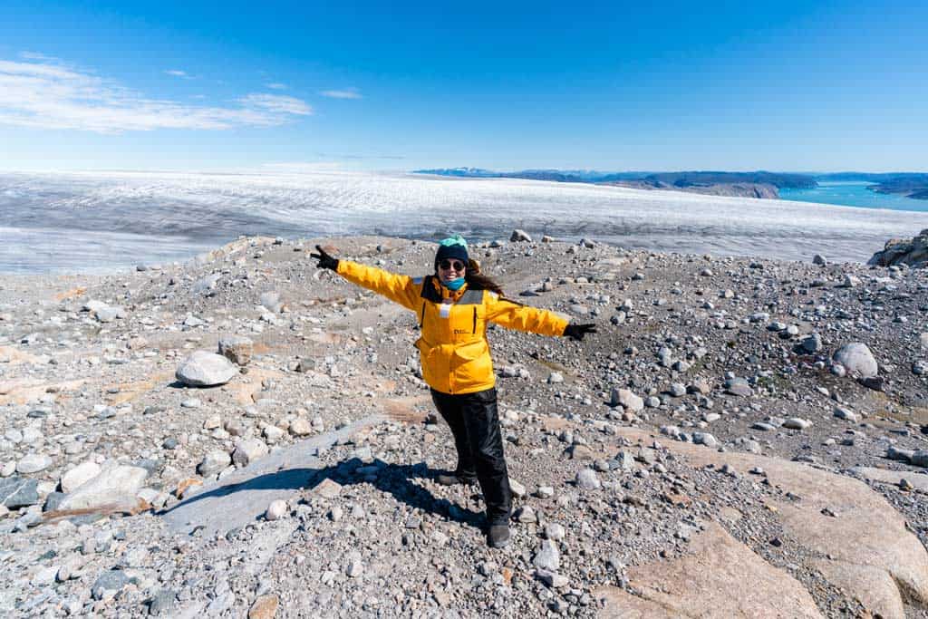 Standing On Greenland Ice Sheet