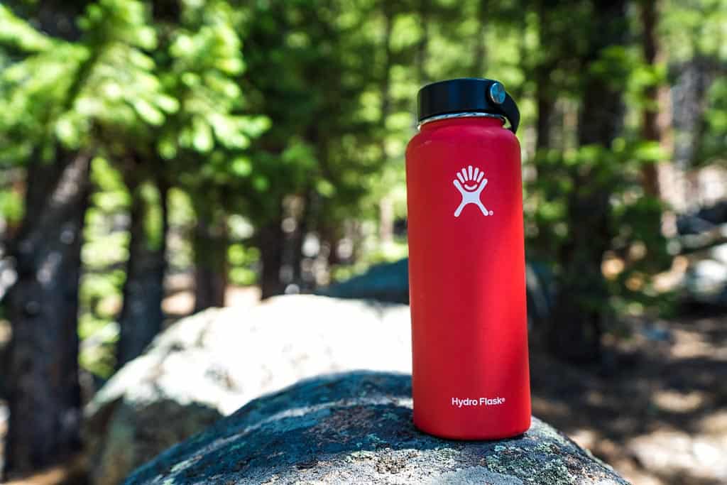 Water Bottle In Woods