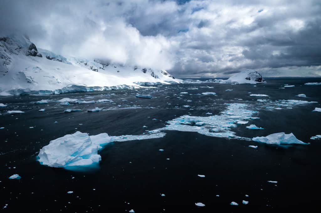 Sailing South Antarctic Peninsula Drone Shot